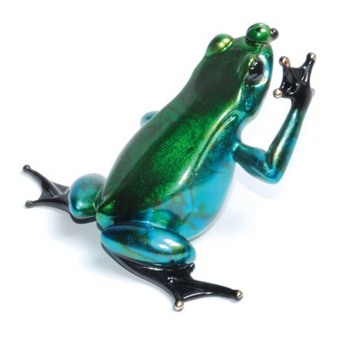 Signed, limited edition frog sculpture