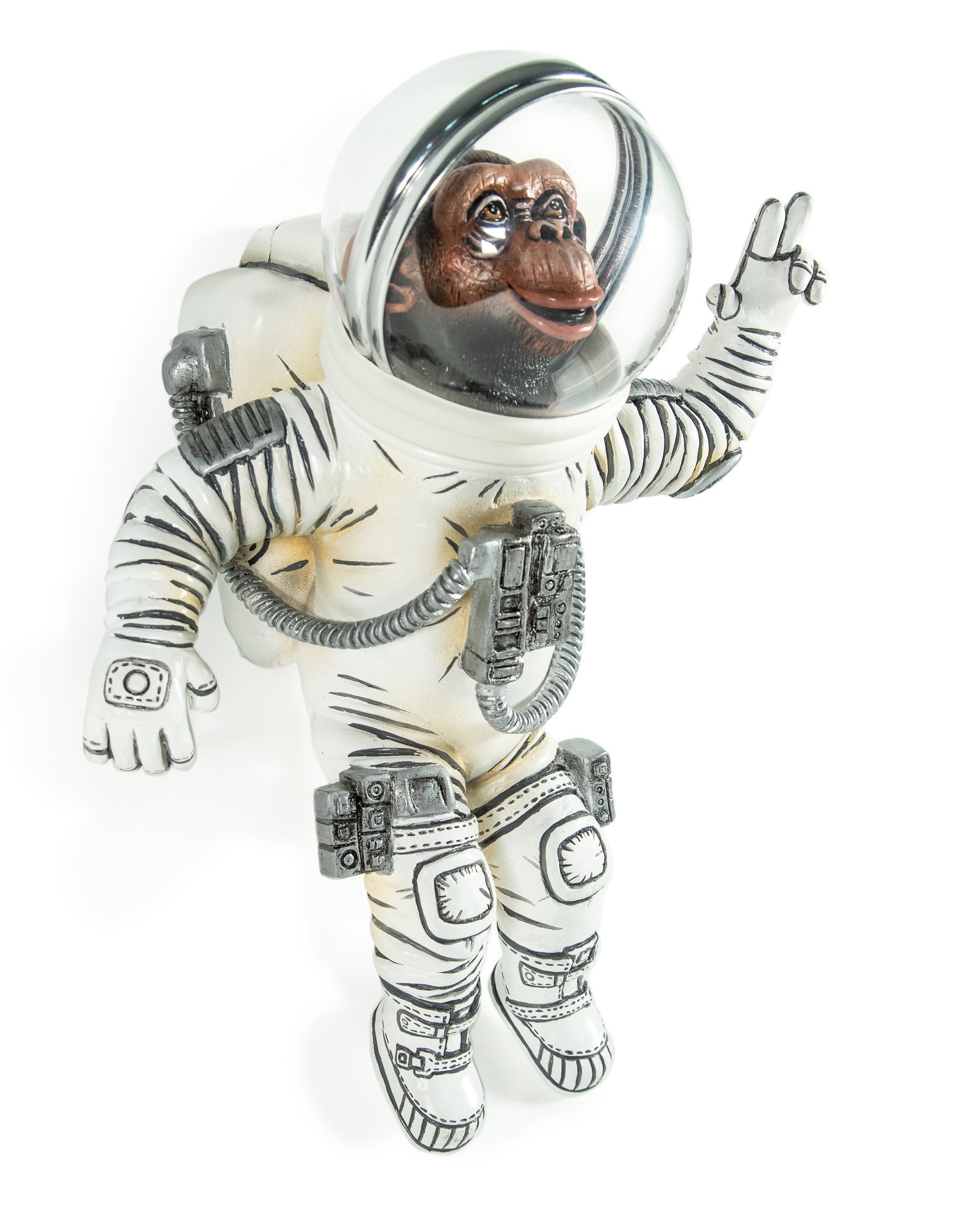 Signed, Limited Edition Large Astrochimp Wall Sculpture by Carlos & Albert