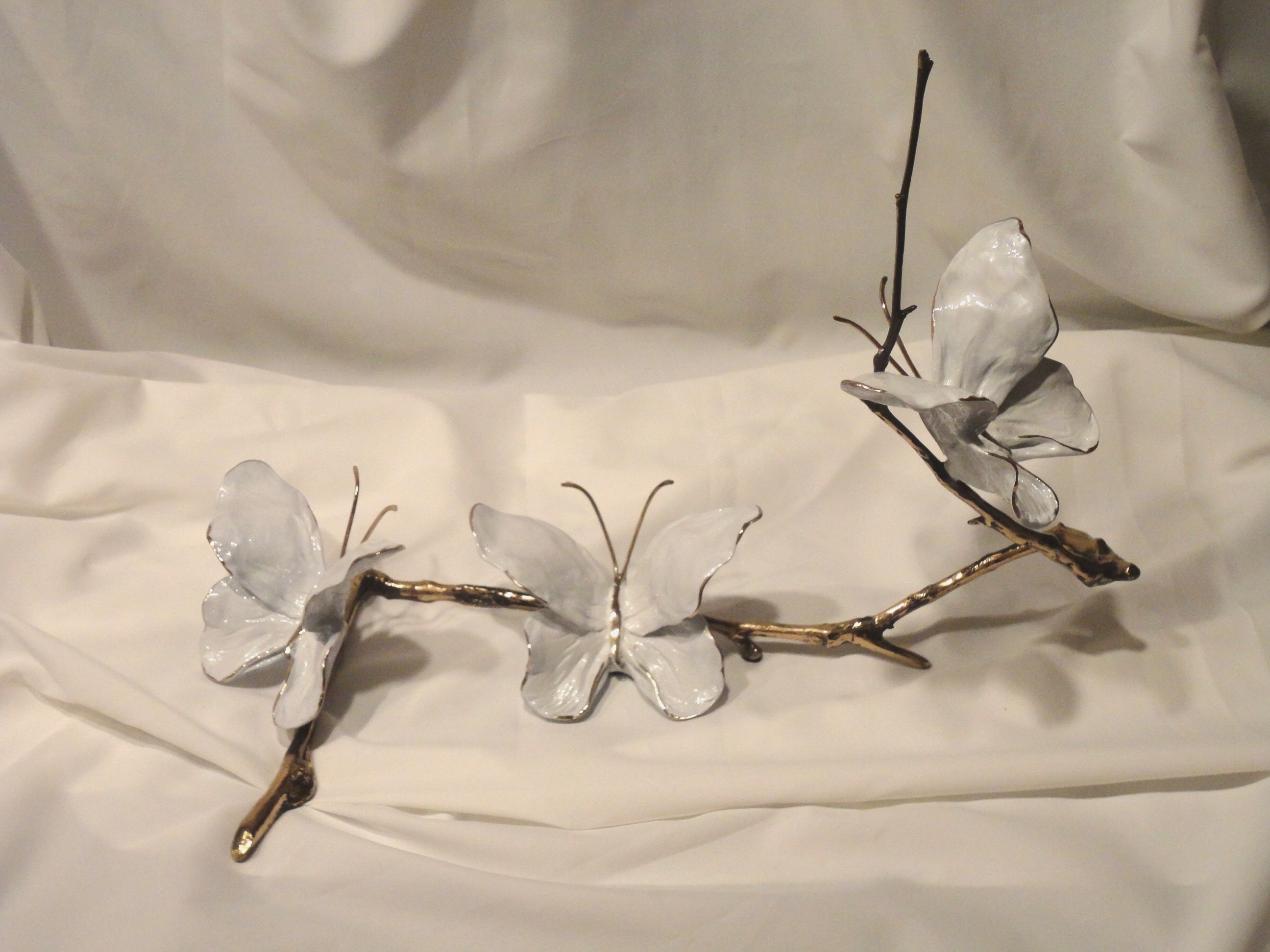 Signed, limited edition bronze butterfly sculpture