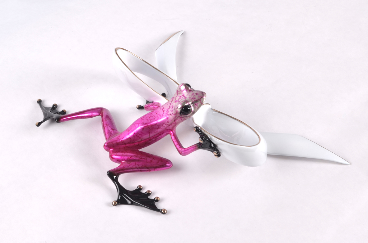 Signed, Limited Edition Bronze Frog Sculpture by Tim FROGMAN Cotterill