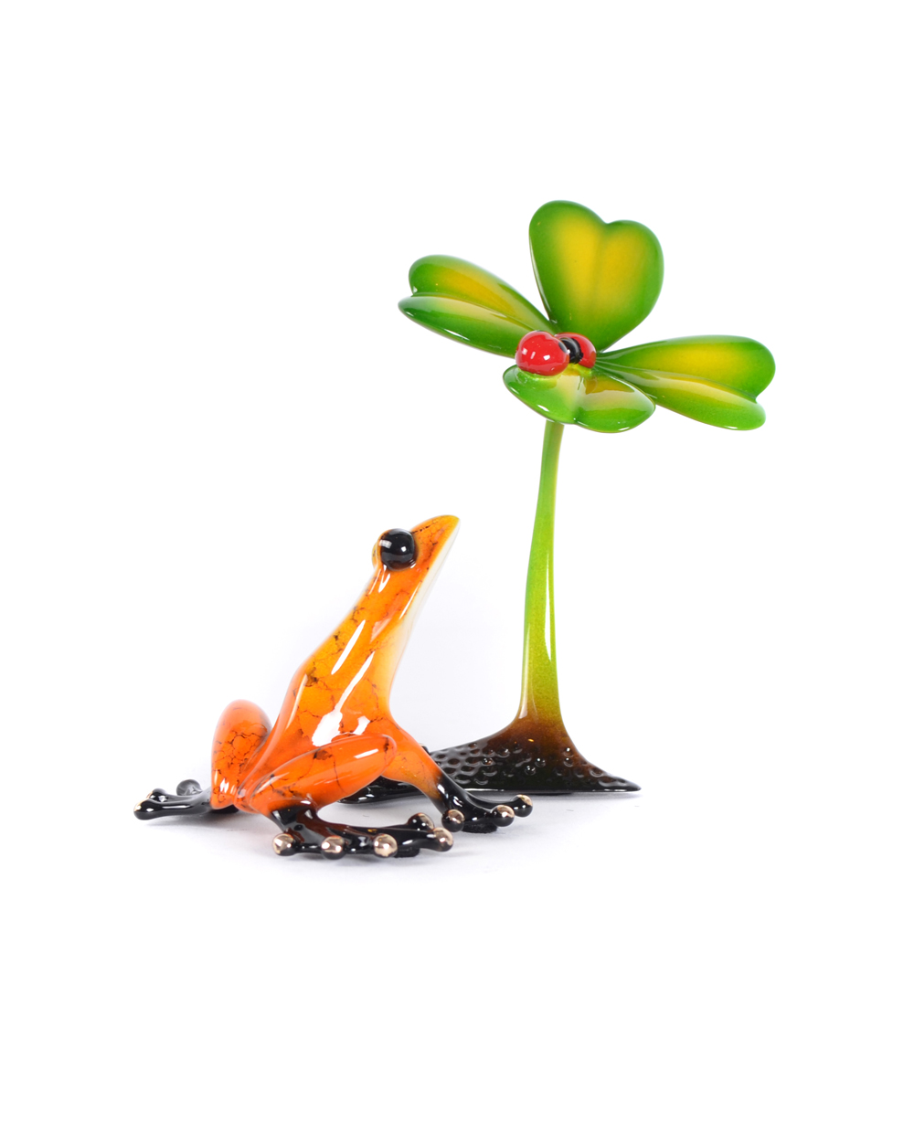 Signed, limited edition frog sculpture