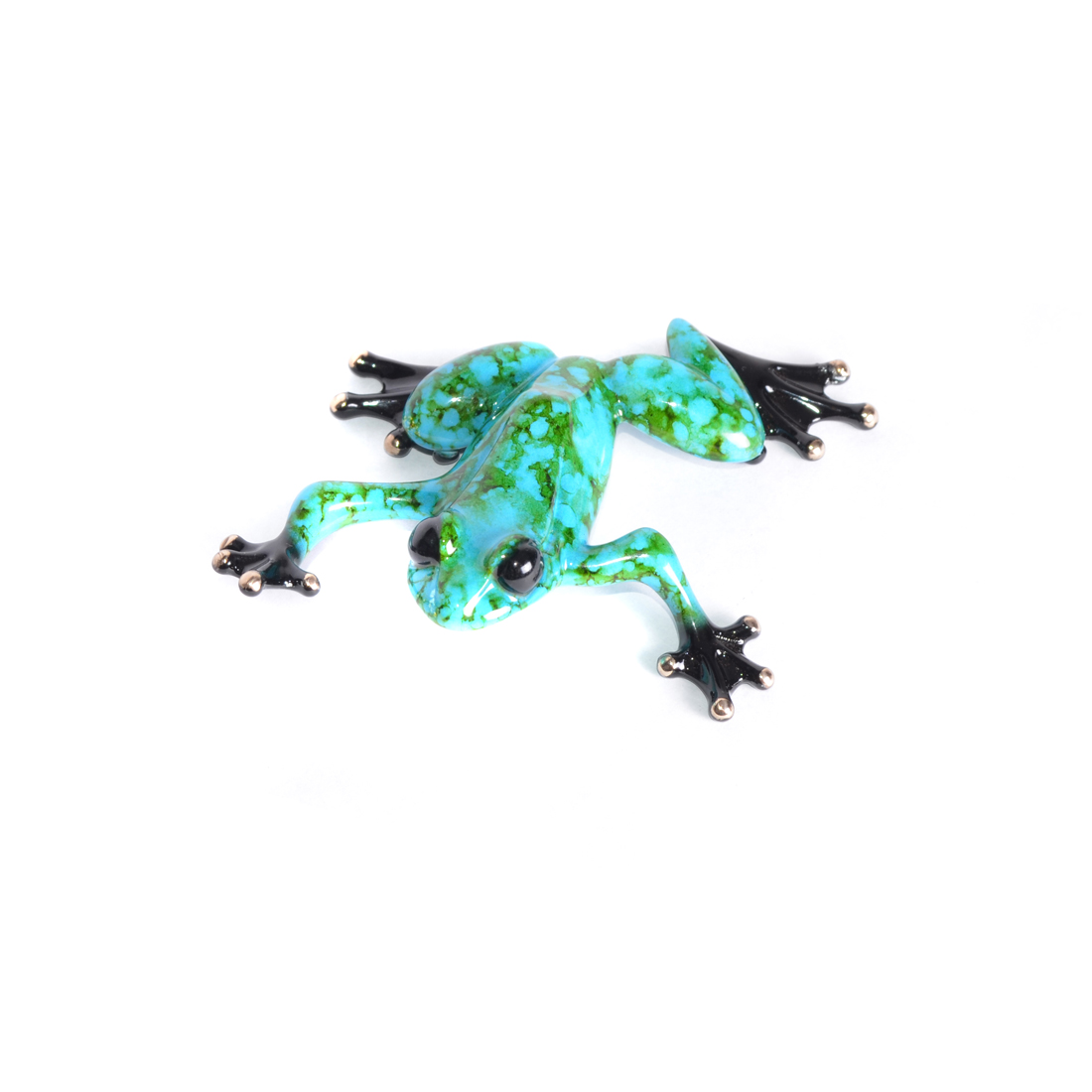 Signed, limited edition bronze frog sculpture