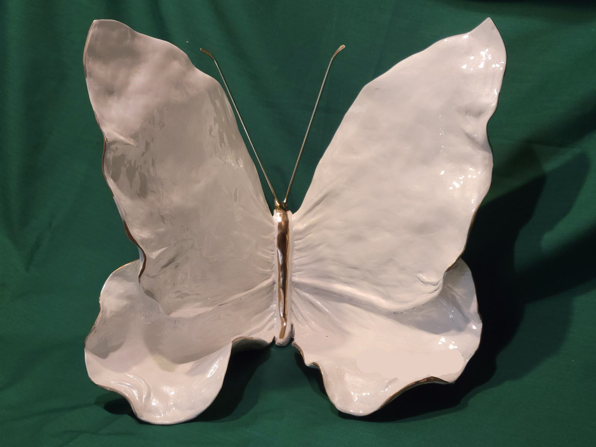 Signed, limited edition bronze butterfly sculpture