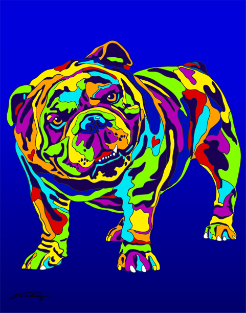 English Bulldog metal print