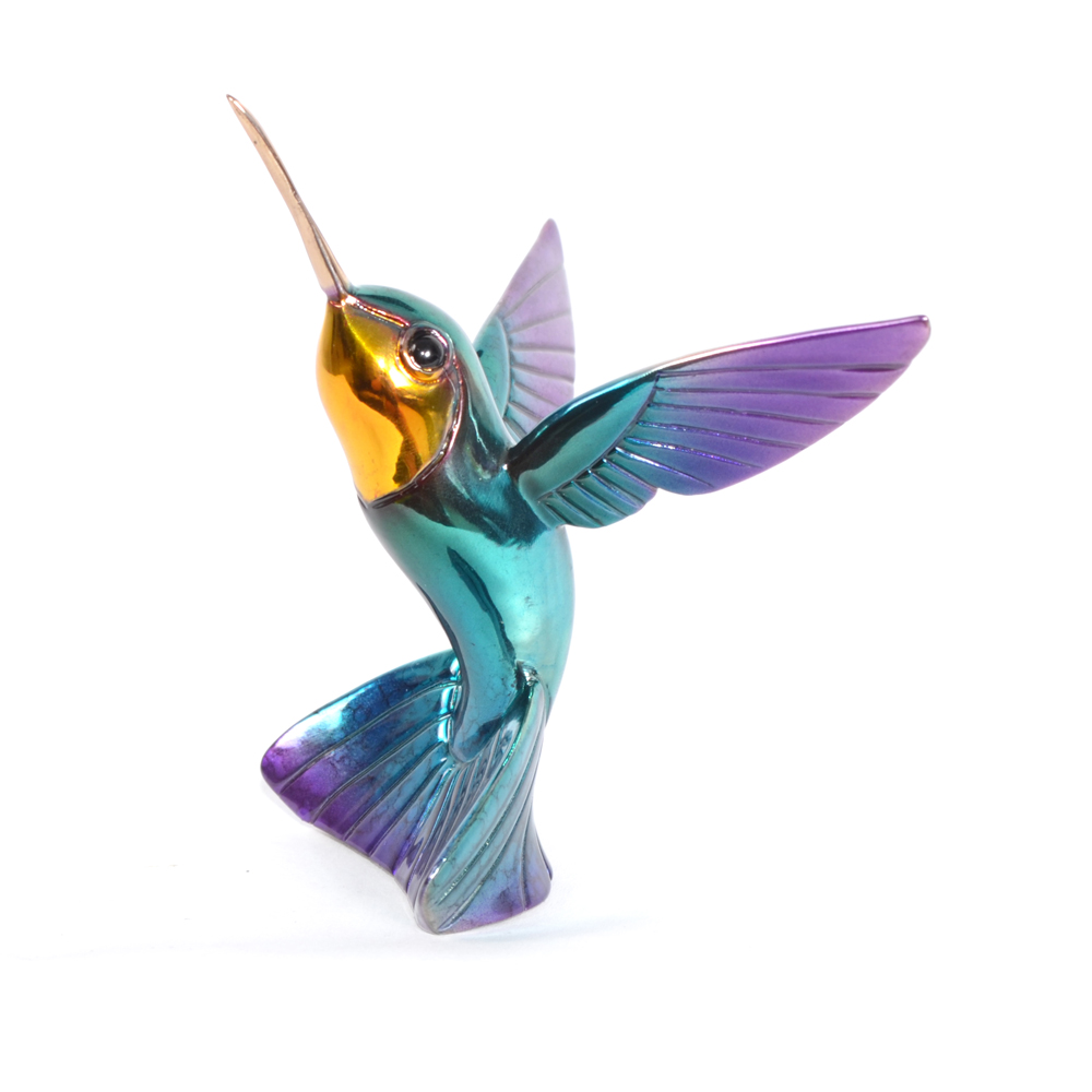 Signed, limited edition hummingbird sculpture