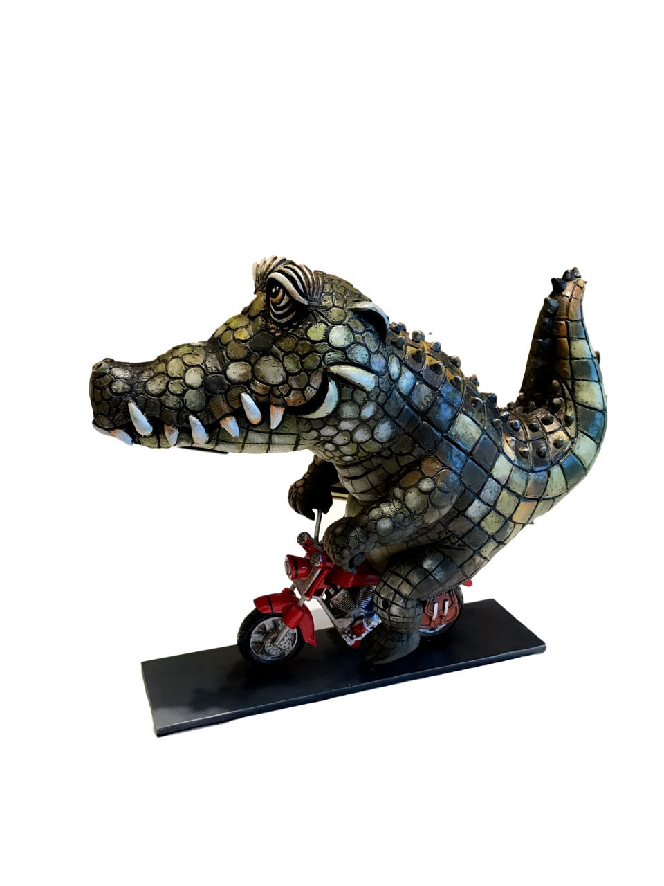 Signed, limited edition gator sculpture