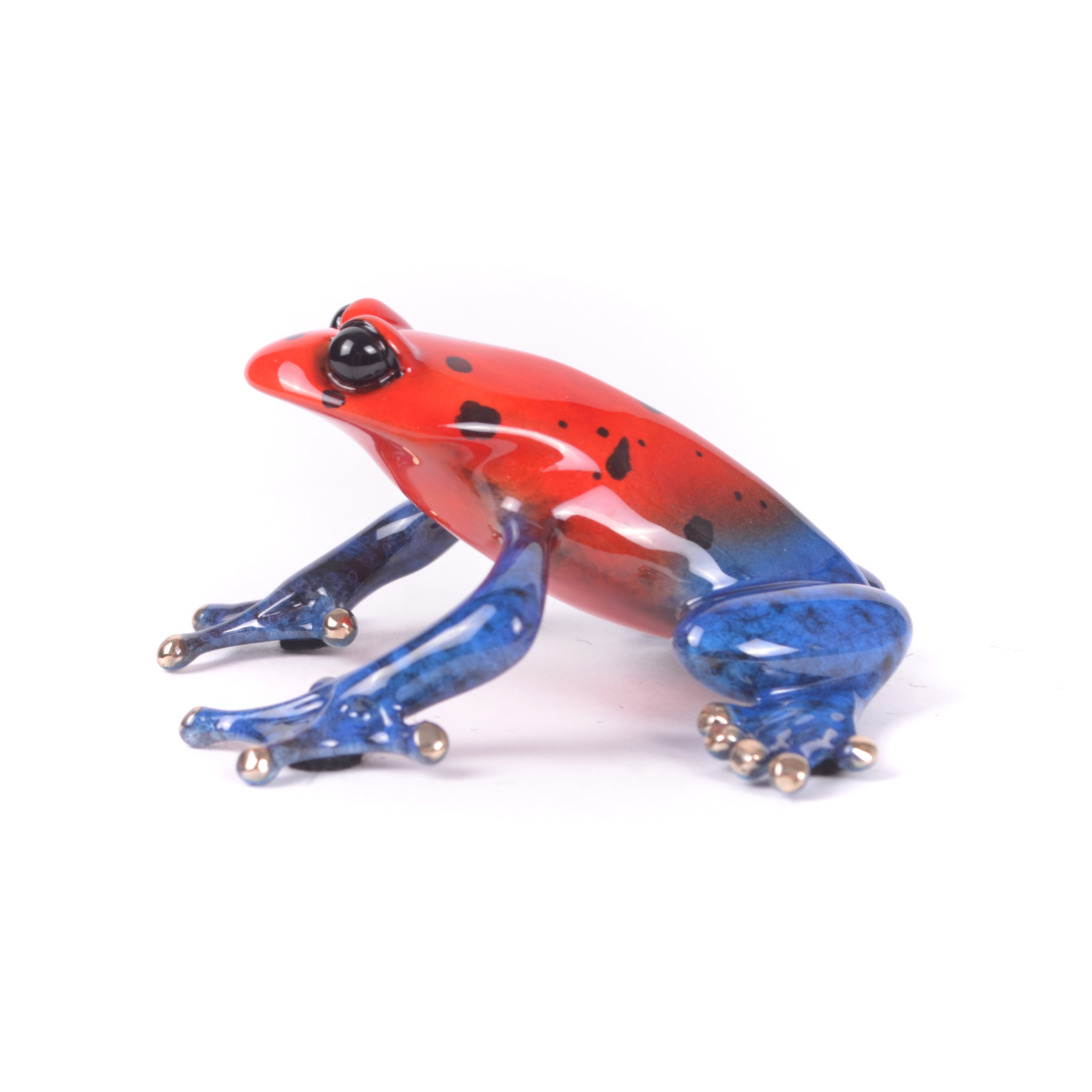 Signed, limited edition bronze frog sculpture