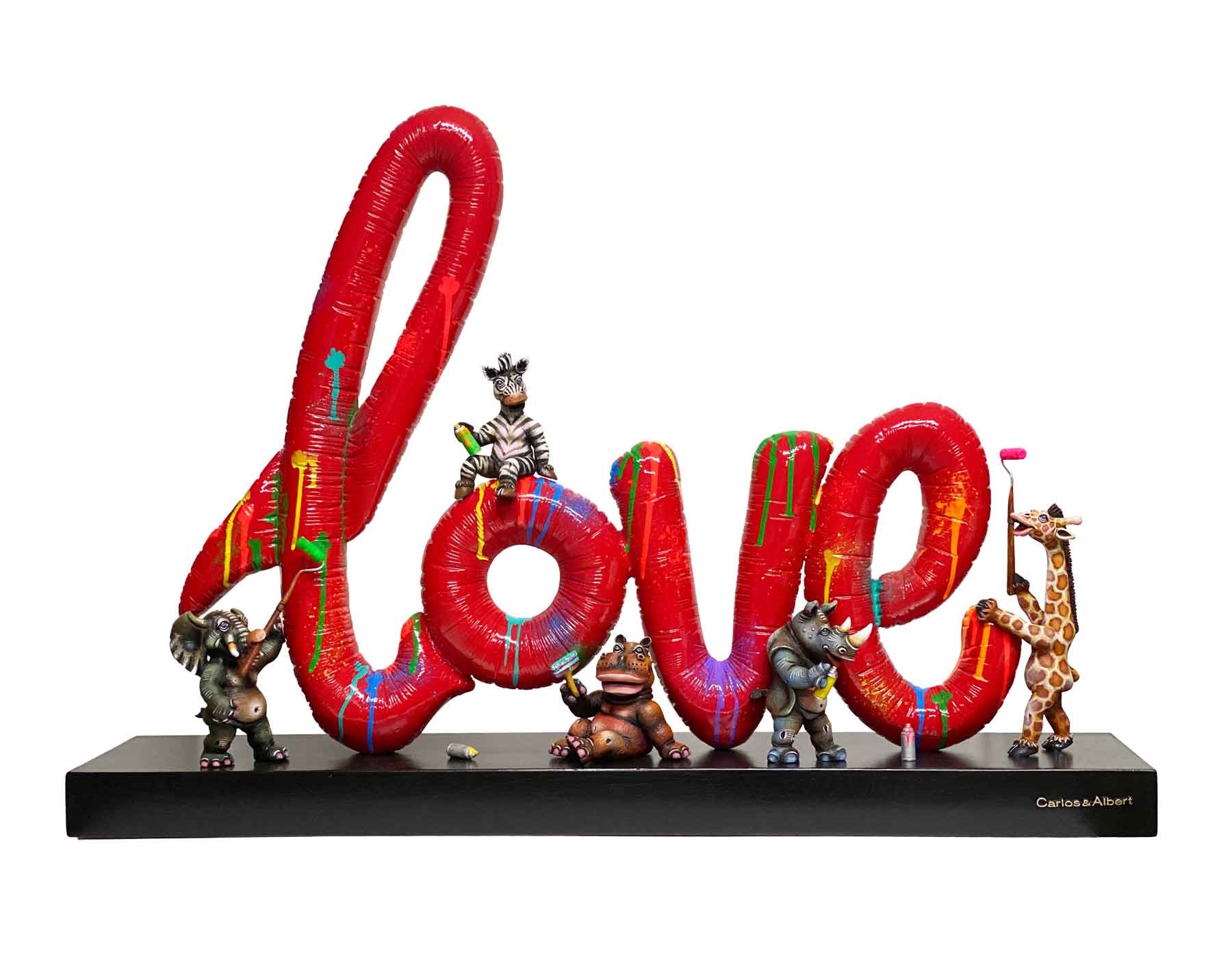 Love Crazy, Mixed Media animal sculpture