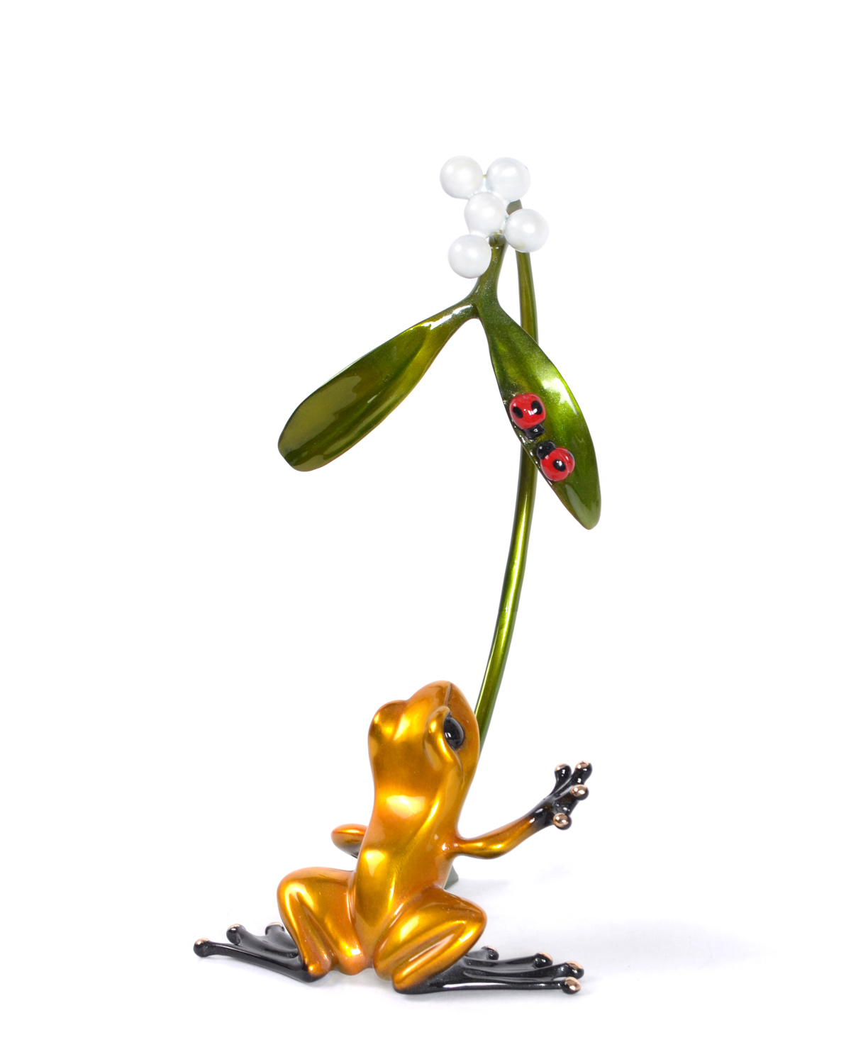 Signed, limited edition frog sculpture