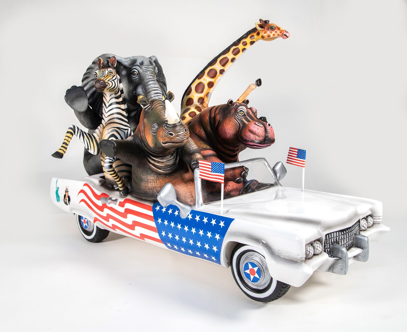 Signed, Limited Edition Mixed Media Parade Car by Carlos & Albert