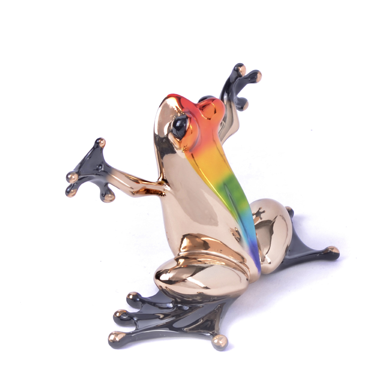 Signed, limited edition bronze frog sculpture by Tim Frogman Cotterill