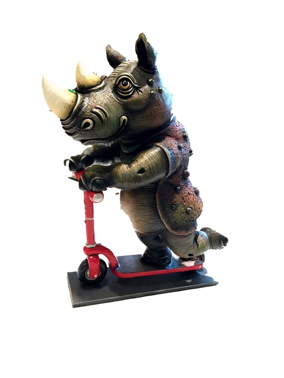 Signed, limited edition rhino sculpture