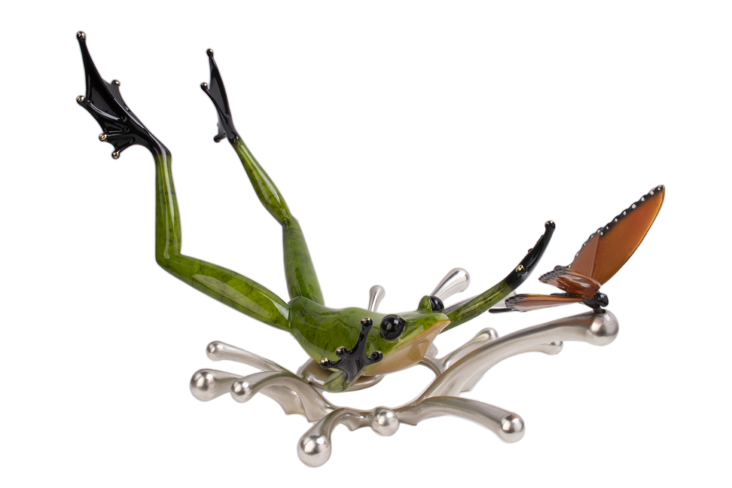 Signed, limited edition frog sculpture