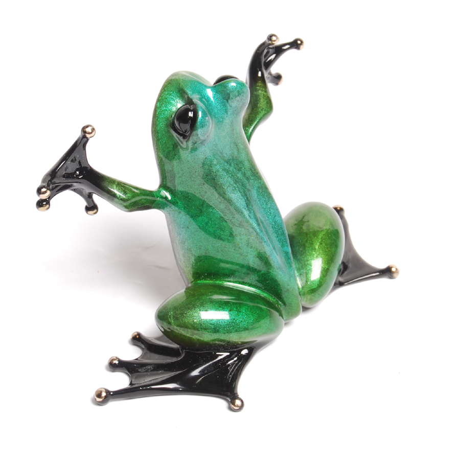 Signed, limited edition bronze frog sculpture by Tim FROGMAN Cotterill