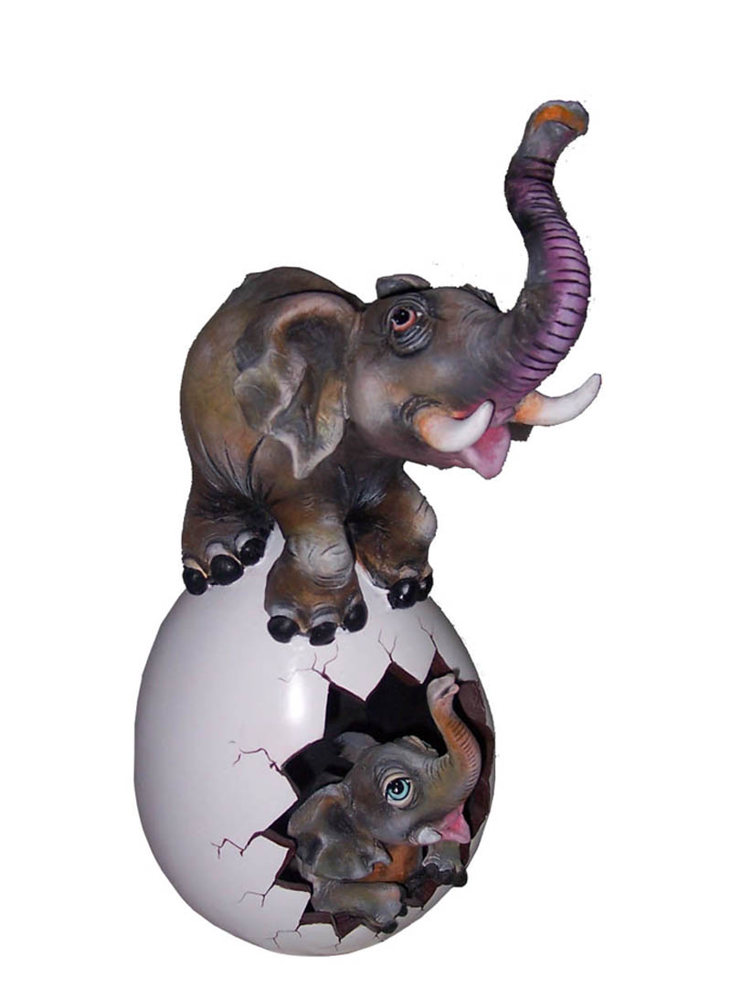 Signed, limited edition elephant sculpture