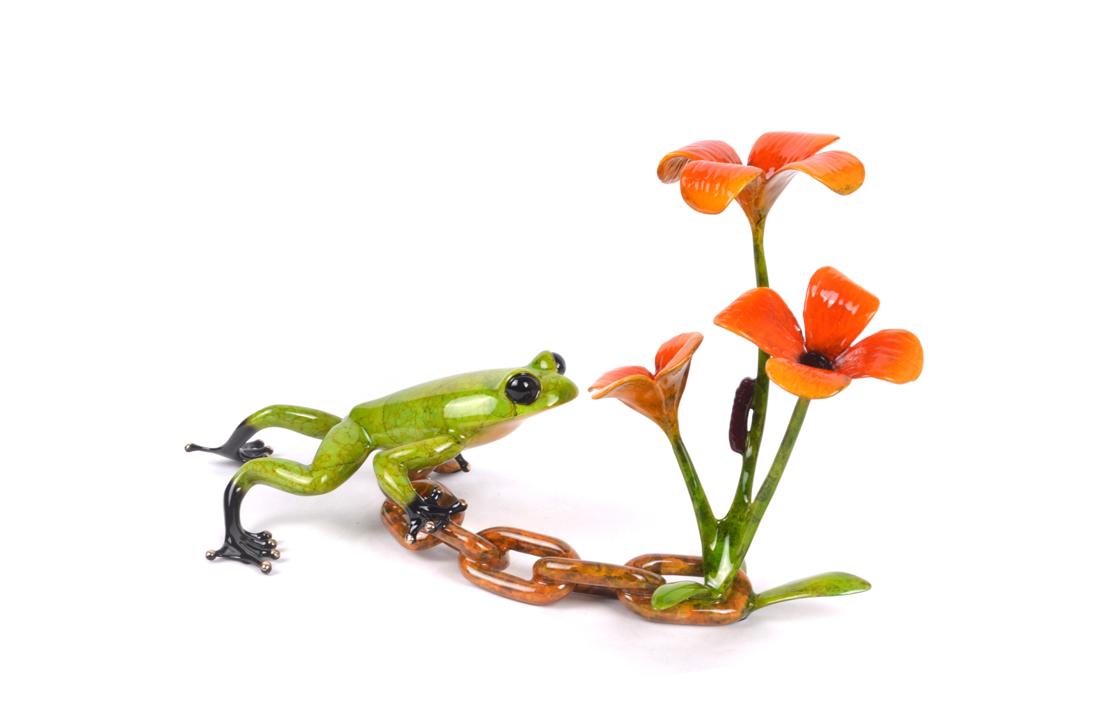 Signed, limited edition bronze frog sculpture by Tim FROGMAN Cotterill