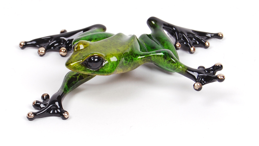 Signed, limited edition bronze frog sculpture by Tim FROGMAN Cotterill