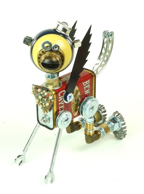 One-of-a-Kind Mixed Media Monkey Sculpture by Amy Flynn