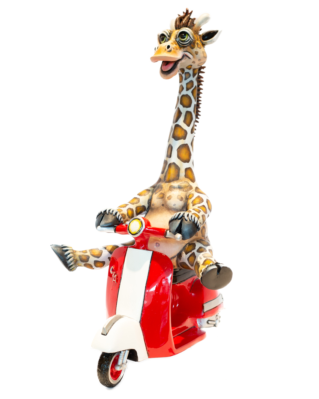Signed, limited edition giraffe sculpture