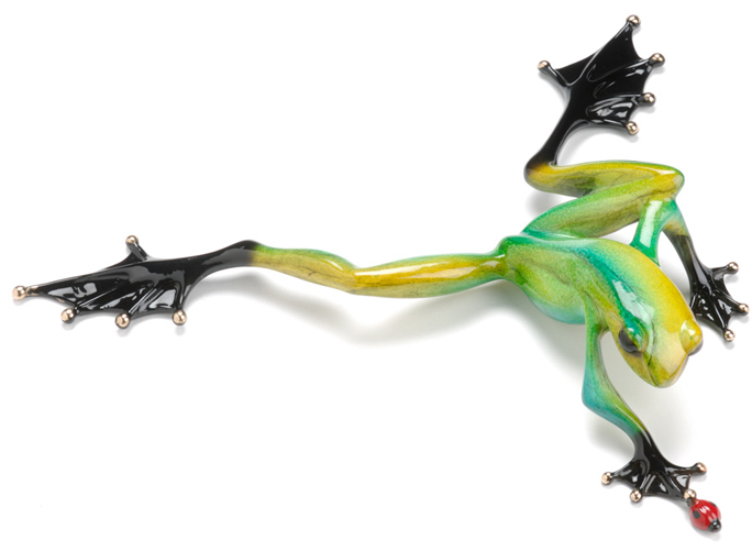 Signed, limited edition bronze frog sculpture by Tim FROGMAN Cotterill